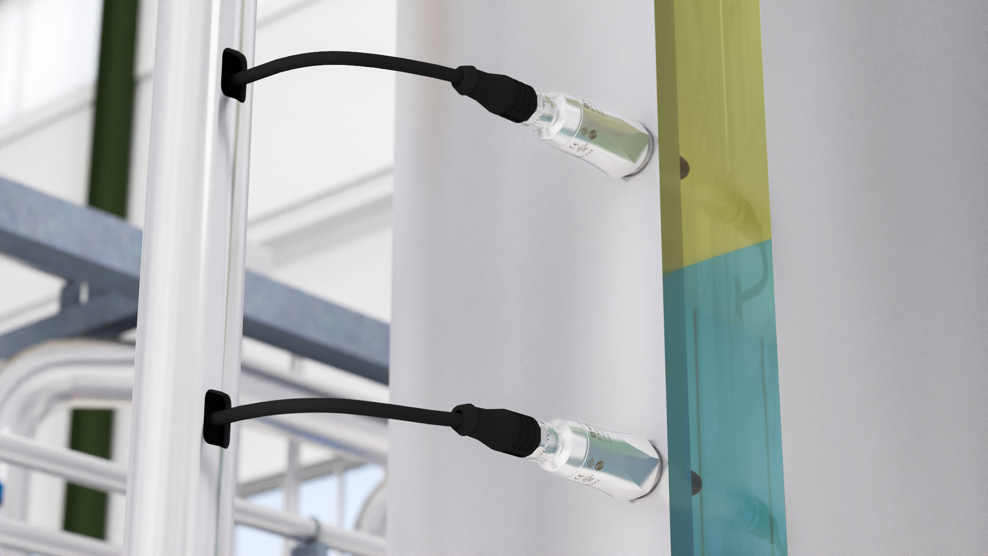 Snímače hladiny LevelTech namontované na boku zisťujú rôzne vrstvy kvapaliny v nádobe, napríklad olej a vodu.